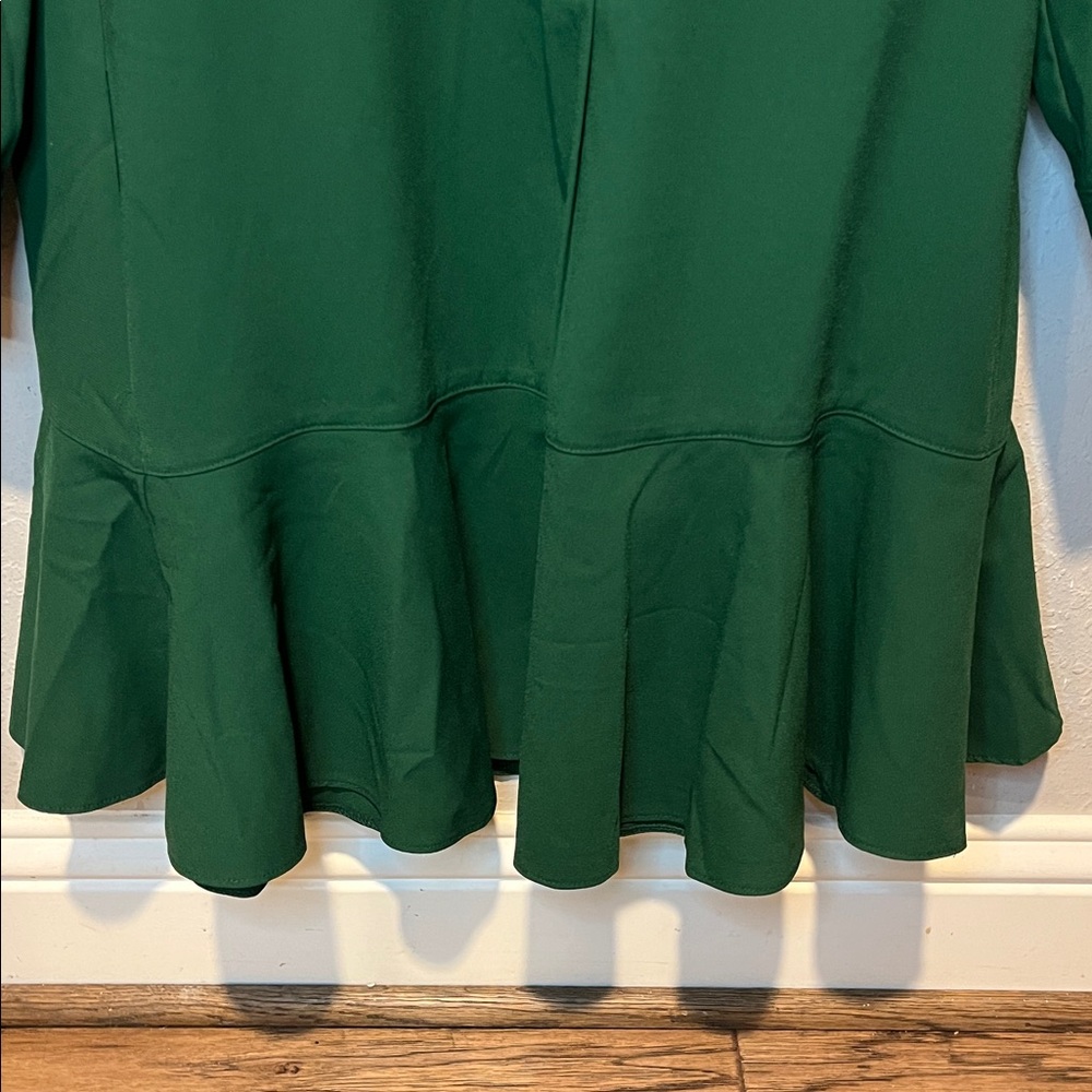 Tuckernuck Callahan Crepe Hunter Green Shirt Dress size XXS - Picture 7 of 11